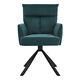 180° Swivel Accent Chair Velvet Upholstered Armchair Dining Chairs Office Chair