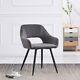 1/2x Dining Chairs Velvet Upholstered Seat Armchairs Withmetal Legs Home Kitchen