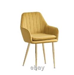 1/2 Velvet Padded Upholstered Armchair for Dining/Living Room, Office Chair-T05