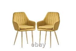 1/2 Velvet Padded Upholstered Armchair for Dining/Living Room, Office Chair-T05