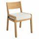 1 X Habitat Radius Solid Oak Dining Chair Upholstered Seat 27428 Rrp £195 Sbk7