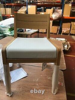 1 x Habitat RADIUS Solid Oak Dining Chair Upholstered Seat 27428 RRP £195 SBK7