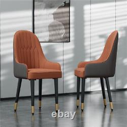 2PCS Kitchen Dining Chairs Upholstered Seat Restaurants Hotel Load 150KG