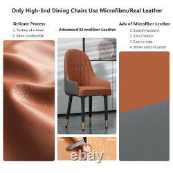 2PCS Kitchen Dining Chairs Upholstered Seat Restaurants Hotel Load 150KG