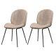 2pcs Modern Dining Chairs Velvet Kitchen Chairs Upholstered Leisure Chairs