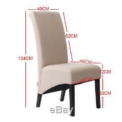 2Pcs Dinning Arm/Side Chairs Fabric Upholstered Chairs Kitchen Restaurant Chairs