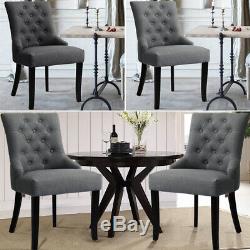 2Pcs Ergonomic Living Room Chair Upholstered Button Back Dinning Chairs Armchair