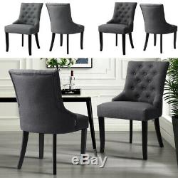 2Pcs Ergonomic Living Room Chair Upholstered Button Back Dinning Chairs Armchair