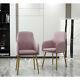 2pcs Modern Velvet Soft Dining Chairs Upholstered Occasional Armchair Sofa Chair