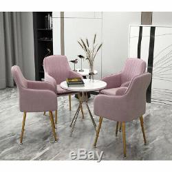 2Pcs Modern Velvet Soft Dining Chairs Upholstered Occasional Armchair Sofa Chair