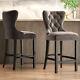 2x Bar Stools Kitchen Breakfast Counter Height Dining Chairs Barstool Wingback