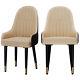 2x Leather Dining Chairs Breakfast Kitchen Chair Upholstered Seat With Backrest