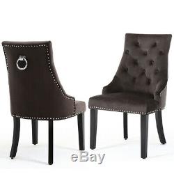 2X Velvet Dinning Chairs Upholstered Bedroom Dressing Chair Occasional Tub Chair
