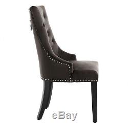 2X Velvet Dinning Chairs Upholstered Bedroom Dressing Chair Occasional Tub Chair