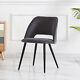 2/4pcs Dining Chairs Velvet Set Padded Seat Metal Leg Kitchen Chair Home Office