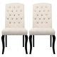 2/4pcs Button High Backrest Dinning Chairs Upholstered Cafe Bar Restaurant Chair