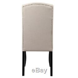 2/4Pcs Button High Backrest Dinning Chairs Upholstered Cafe Bar Restaurant Chair
