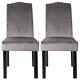 2/4pcs Velvet Dinning Chairs Living Room Upholstered Guest Chairs Withring Knocker