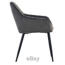 2/4X Armchair Long Seat Chairs Upholstered Soft Seat Dining Chairs Kitchen Home