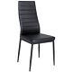 2/4/6pc High Back Faux Leather Dining Chairs Padded Seat Chrome Leg Home Kitchen