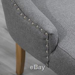 2/4/6PCs Dining Accent Chair Curved Button Tufted Fabric Upholstered Scoop