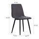 2/4/6pcs Dining Chairs Set High Back Sturdy Kitchen Cafe Restaurant Metal Frame