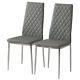 2/4/6 Faux Leather Dining Chairs High Back Padded Seat Silver Chrome/metal Legs