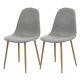 2/4/6 Retro Dining Chairs Dcm Style Fabric Upholstered Lounge Room Office Furnit