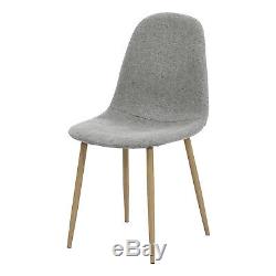 2/4/6 Retro Dining Chairs DCM Style Fabric Upholstered Lounge Room Office Furnit
