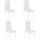 2/4/6pcs Dining Chairs Metal Leg Faux Leather Padded Seat Kitchen Home Furniture