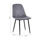 2/4/6pcs Dining Chairs Set Velvet Seat Back Metal Leg Kitchen Chairs Upholstered