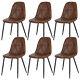 2/4/6x Dining Chairs Faux Leather Upholstered Chairs With Backrest Restaurant