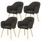 2/4/6x Dining Chairs Kitchen Breakfast Faux Leather Upholstered Armchairs Home