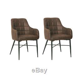 2/4/6x Upholstered Dining Chairs Eiffel Fabric Seat Lounge Office Chair Accent