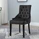 2/4/6x Velvet Dining Chairs Ring Knocker Rivet Side Chairs Black Grey Plnk Beige