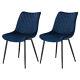 2/4/6x Velvet Padded Dining Chairs With Backreest Lounge Restaurant Home Office