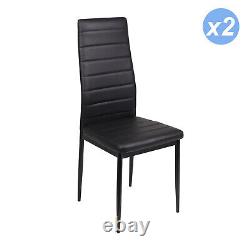 2/4 Dining Chairs Waiting Area Reception Chair With High Backrest Upholstered UK