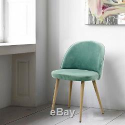 2 4 Green Velvet Fabric Dining Chairs Upholstered Accent Dressing Chair Bedroom