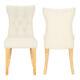2/4 Pcs Pu Leather Upholstered Dining Chairs Living Room Reception Backrest Seat