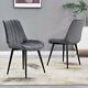 2/4 Soft Velvet Fabric Dining Chairs Upholstered Slope Accent Chair Kitchen Home