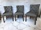 2/4x Dark Grey Faux Leather Dining Chairs Kitchen Chair Upholstered