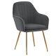 2/4x Stripe Velvet Upholstered Kitchen Dining Chairs Accent Seat Lounge Armchair