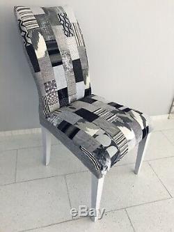 2 John Lewis Dining (Bedroom)Chairs Newly Upholstered in Patchwork Design