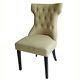 2 Pcs Dining Chairs High Back Upholstered Fabric Wood/metal Leg Velvet Kitchen