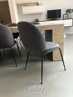 2 X Gubi Beetle Chairs Grey Upholstered Dining Chair Designer Modern 8 Available