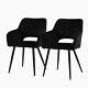 2 X Dining Chairs Set Velvet Upholstered Metal Legs Chair Armchair Dining Room