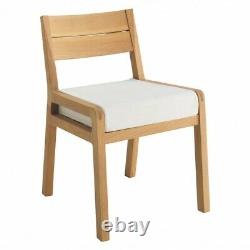 2 x Habitat RADIUS Solid Oak Dining Chair Upholstered Seat 27428 RRP £390