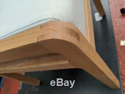2 x Habitat RADIUS Solid Oak Dining Chair Upholstered Seat 27428 RRP£390 GD252-3