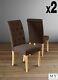 2 X My-furniture Luxury Upholstered Scroll / Roll Back Dining Chair Genoa