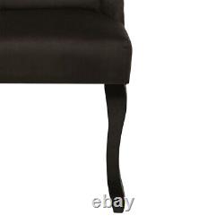 2pcs Modern Velvet Dining Chairs Wooden Legs High Back Padded Seat Home Kitchen